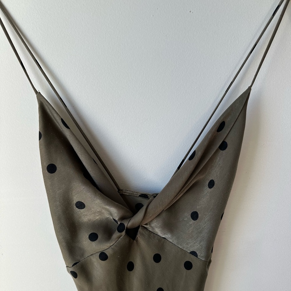 Zara polka dot slip dress.